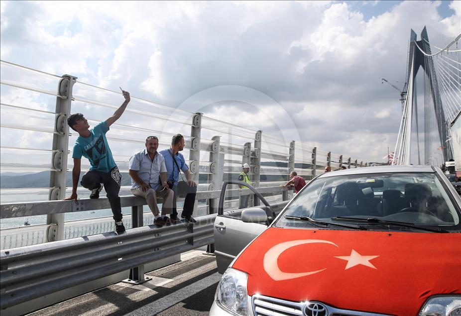 Yavuz Sultan Selim Köprüsü'nde araç geçişleri başladı