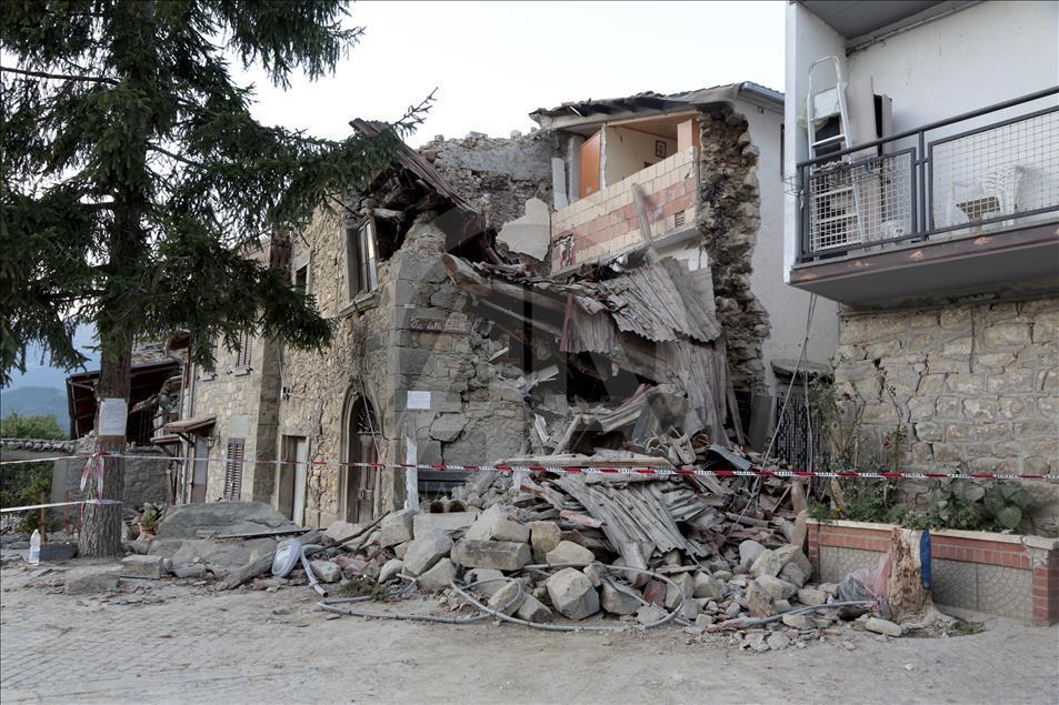 İtalya'daki deprem onlarca aileyi evsiz bıraktı