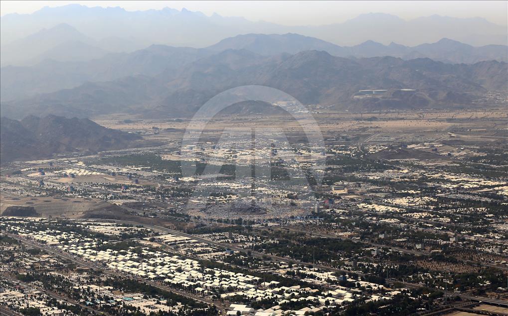 Aerial view of Mount Arafat