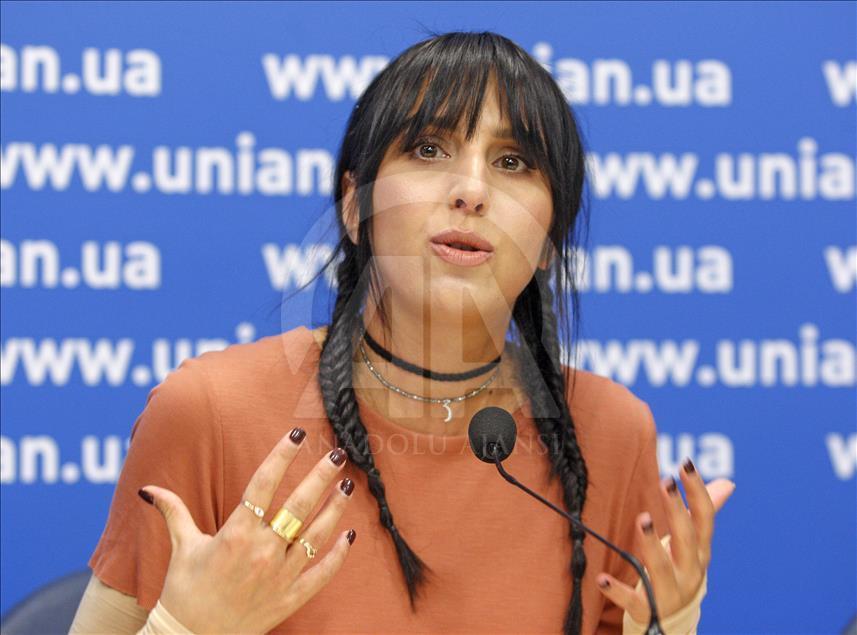 Crimean Tatar singer Jamala's press conference in Kiev