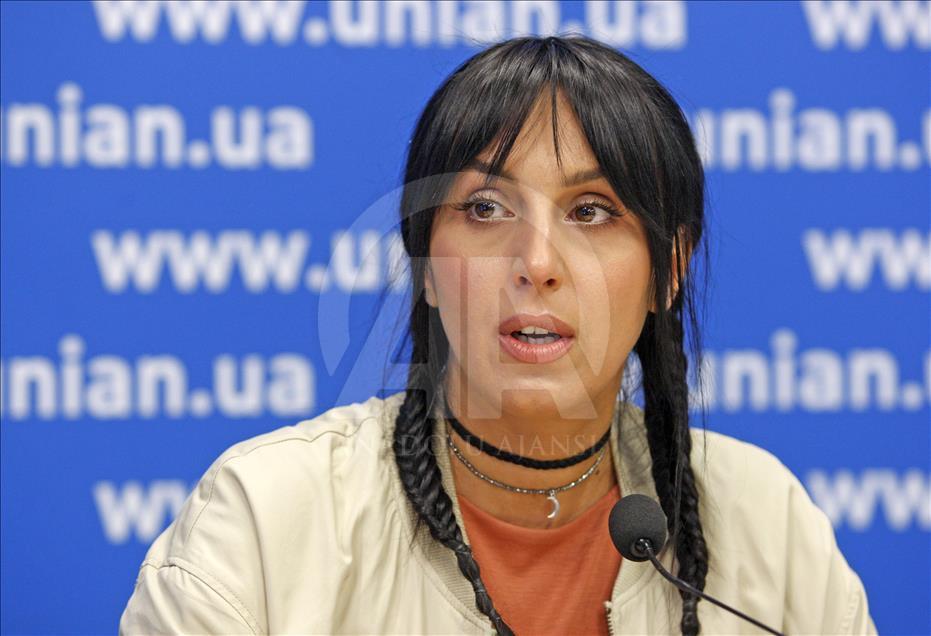 Crimean Tatar singer Jamala's press conference in Kiev