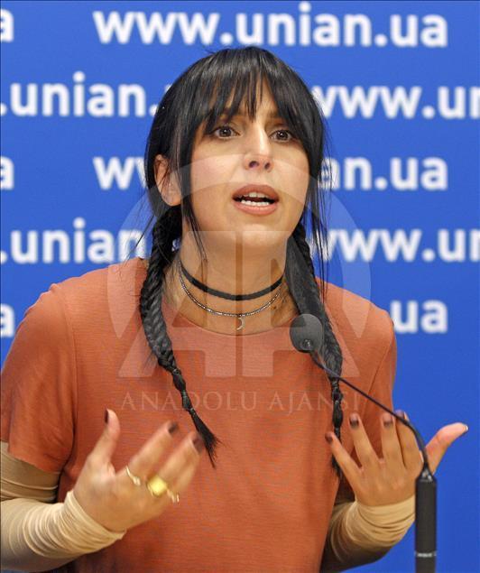 Crimean Tatar singer Jamala's press conference in Kiev