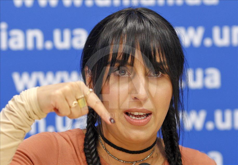 Crimean Tatar singer Jamala's press conference in Kiev