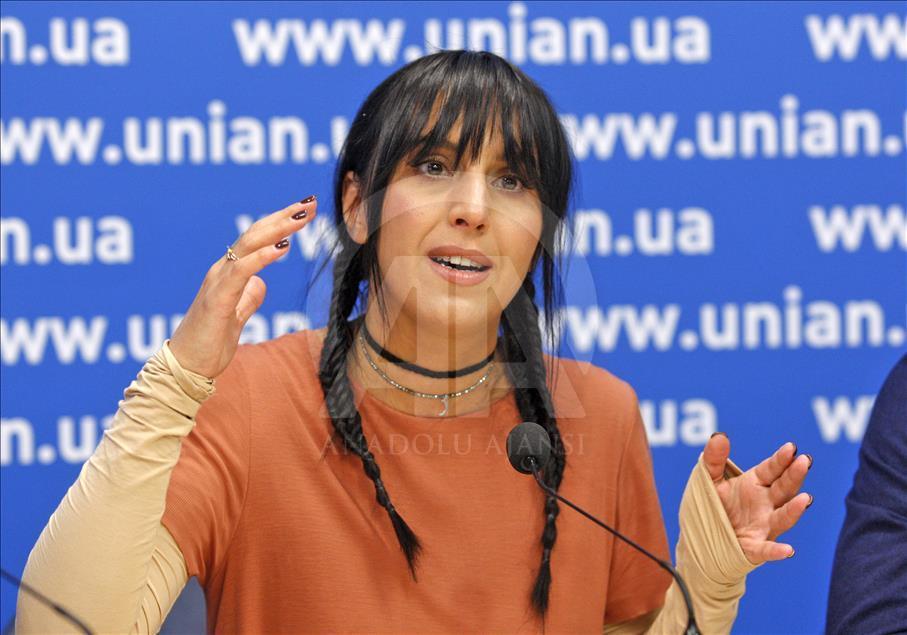 Crimean Tatar singer Jamala's press conference in Kiev