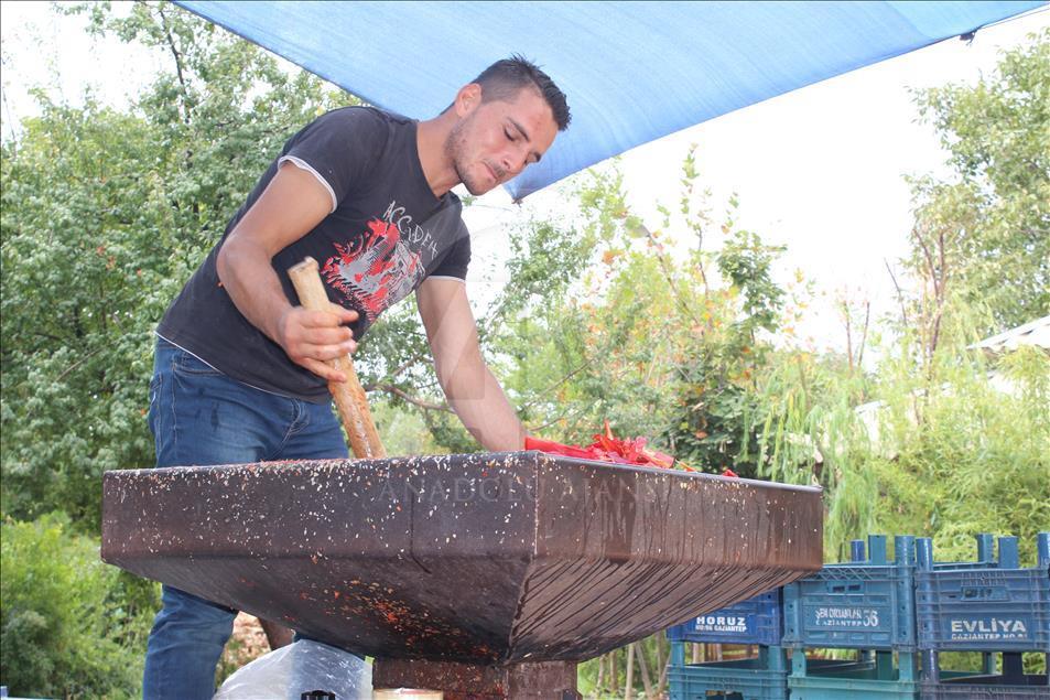 "Gastronomi şehri"nin kadınlarını biber salçası telaşı sardı
