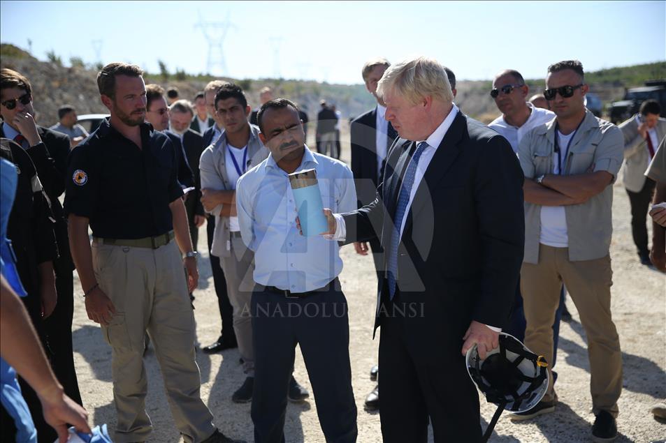 British FM Boris Johnson in Turkey's Gaziantep