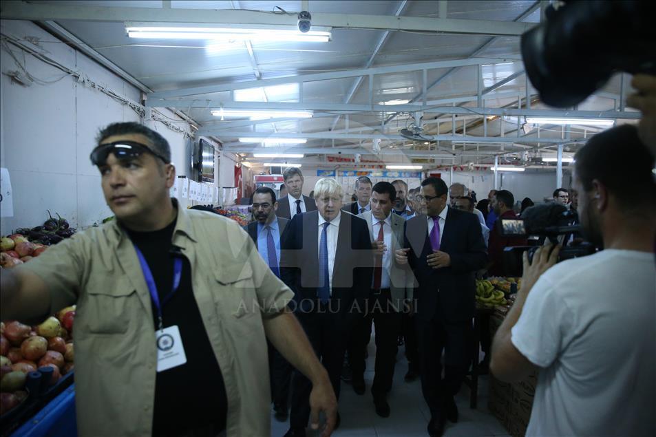 British FM Boris Johnson in Turkey's Gaziantep
