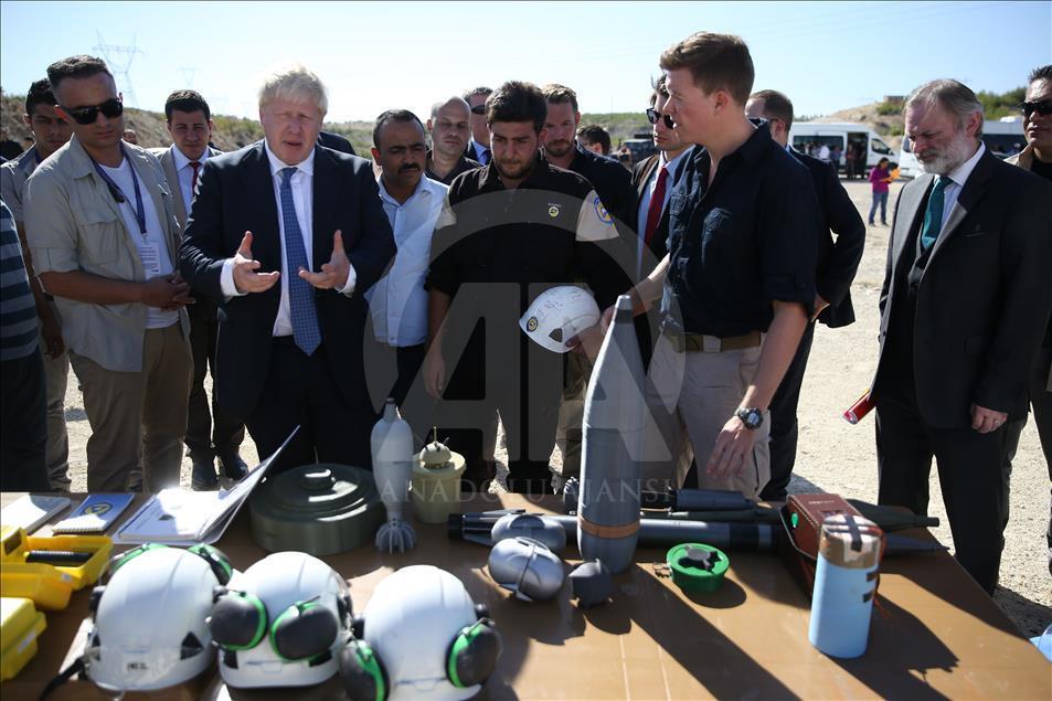 British FM Boris Johnson in Turkey's Gaziantep