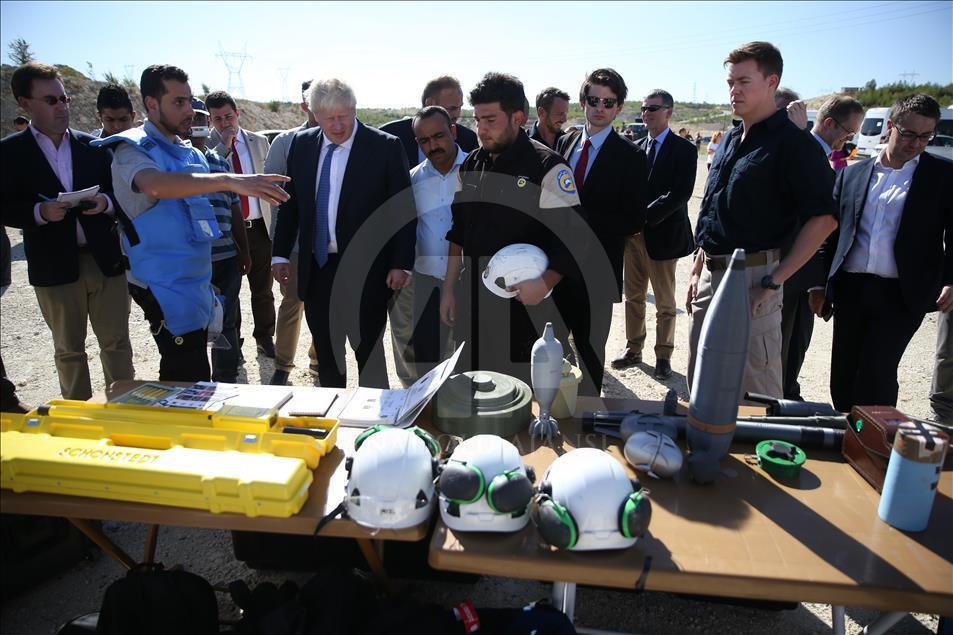 British FM Boris Johnson in Turkey's Gaziantep