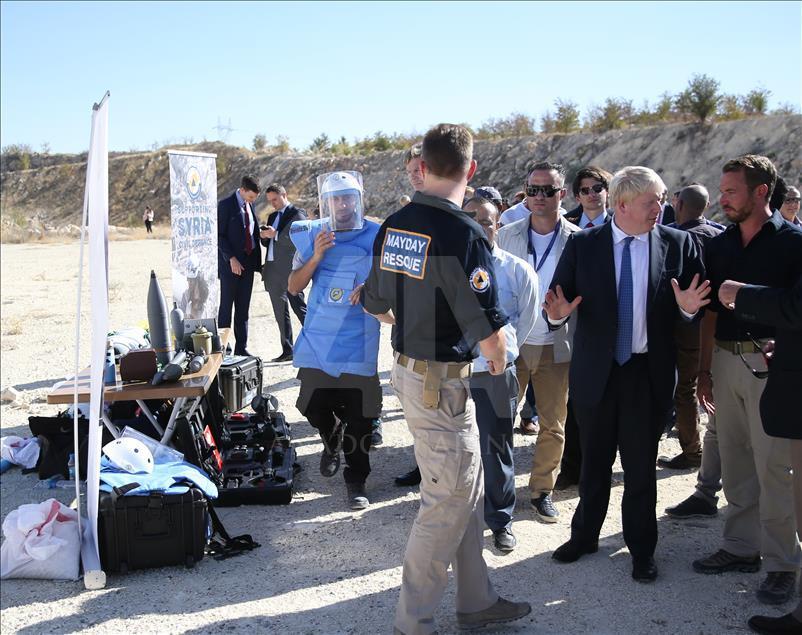 British FM Boris Johnson in Turkey's Gaziantep