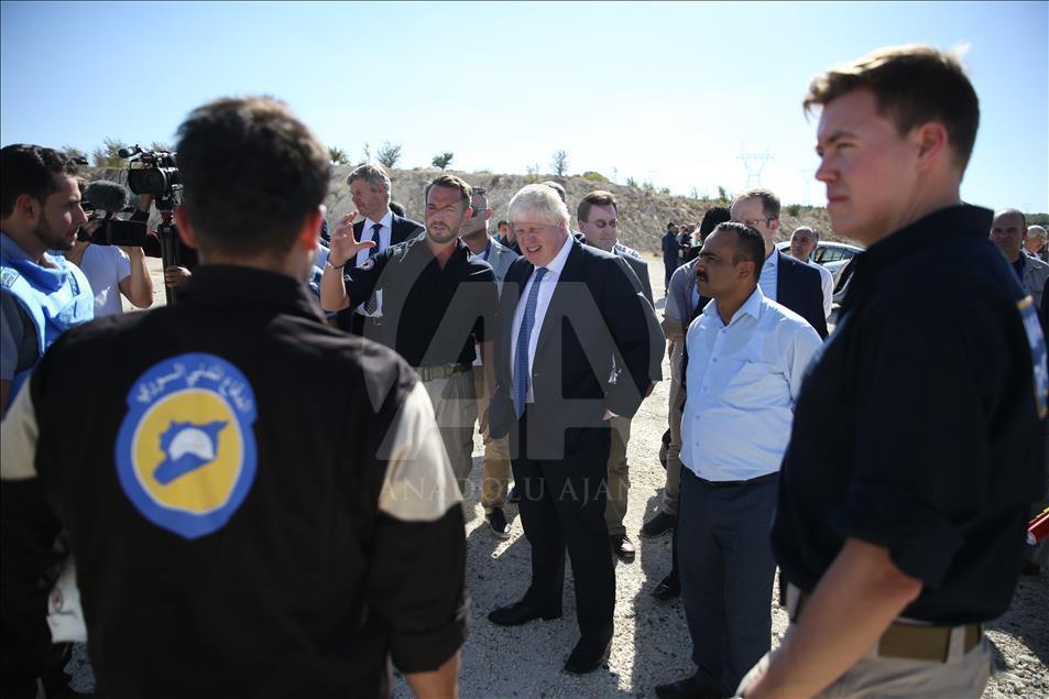 British FM Boris Johnson in Turkey's Gaziantep