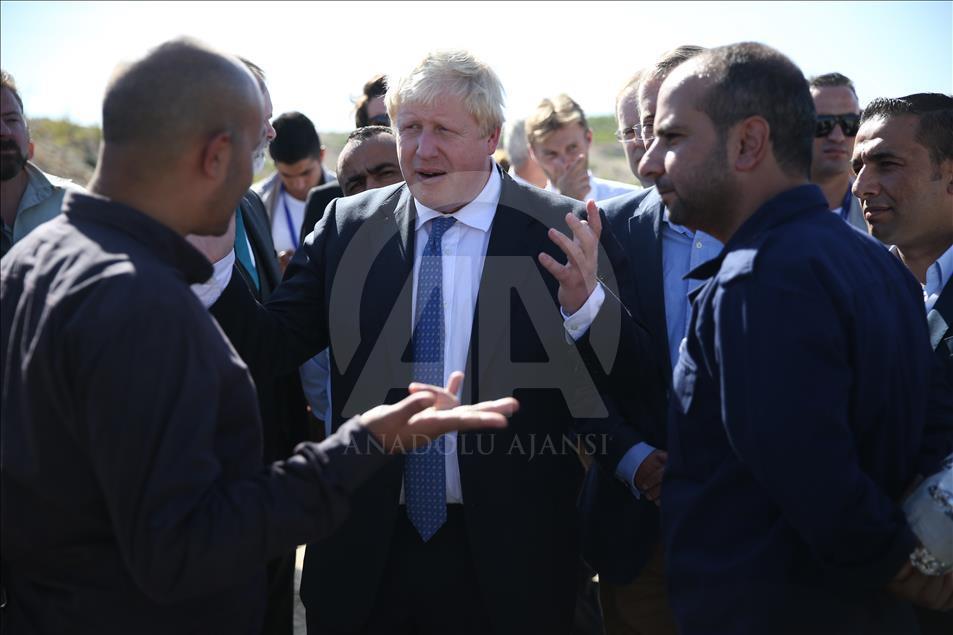 British FM Boris Johnson in Turkey's Gaziantep