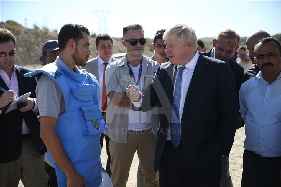 British FM Boris Johnson in Turkey's Gaziantep