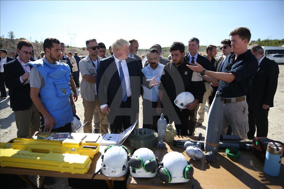 British FM Boris Johnson in Turkey's Gaziantep