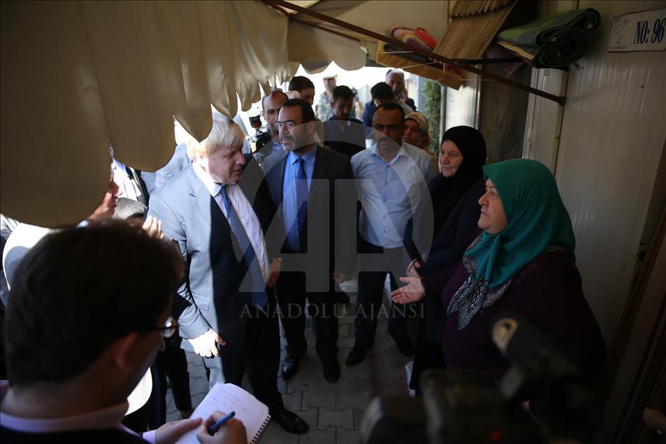 British FM Boris Johnson in Turkey's Gaziantep