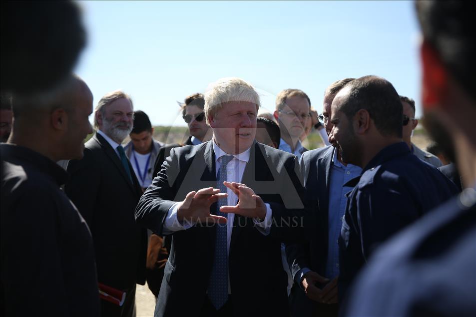 British FM Boris Johnson in Turkey's Gaziantep