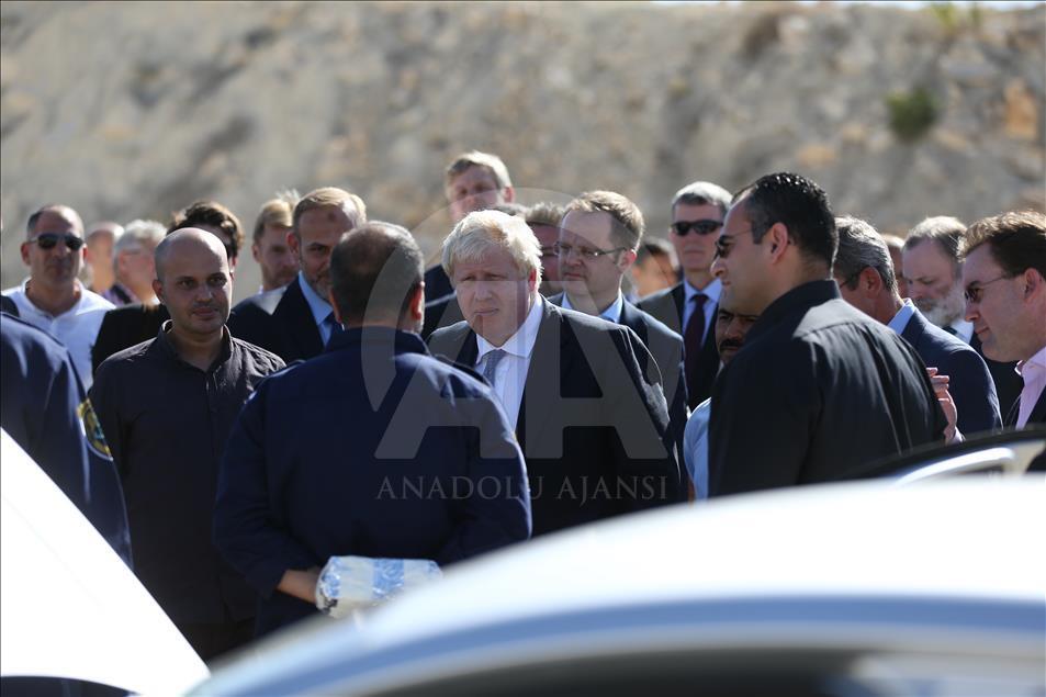 British FM Boris Johnson in Turkey's Gaziantep