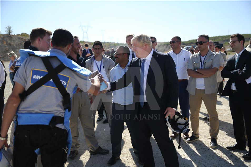 British FM Boris Johnson in Turkey's Gaziantep
