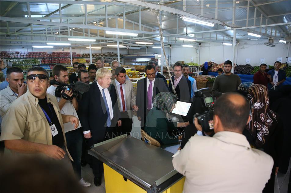 British FM Boris Johnson in Turkey's Gaziantep