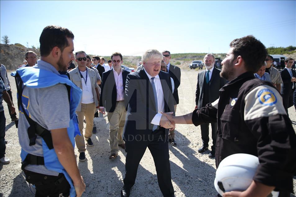 British FM Boris Johnson in Turkey's Gaziantep