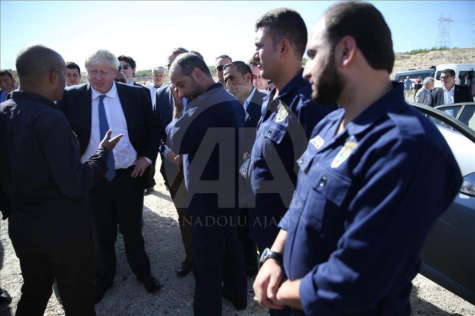 British FM Boris Johnson in Turkey's Gaziantep