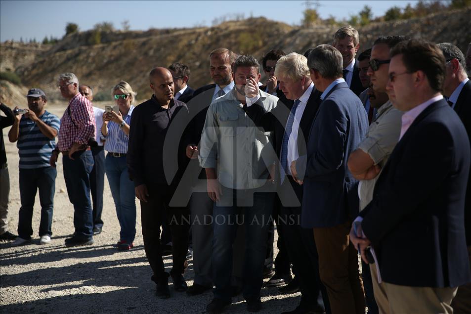 British FM Boris Johnson in Turkey's Gaziantep