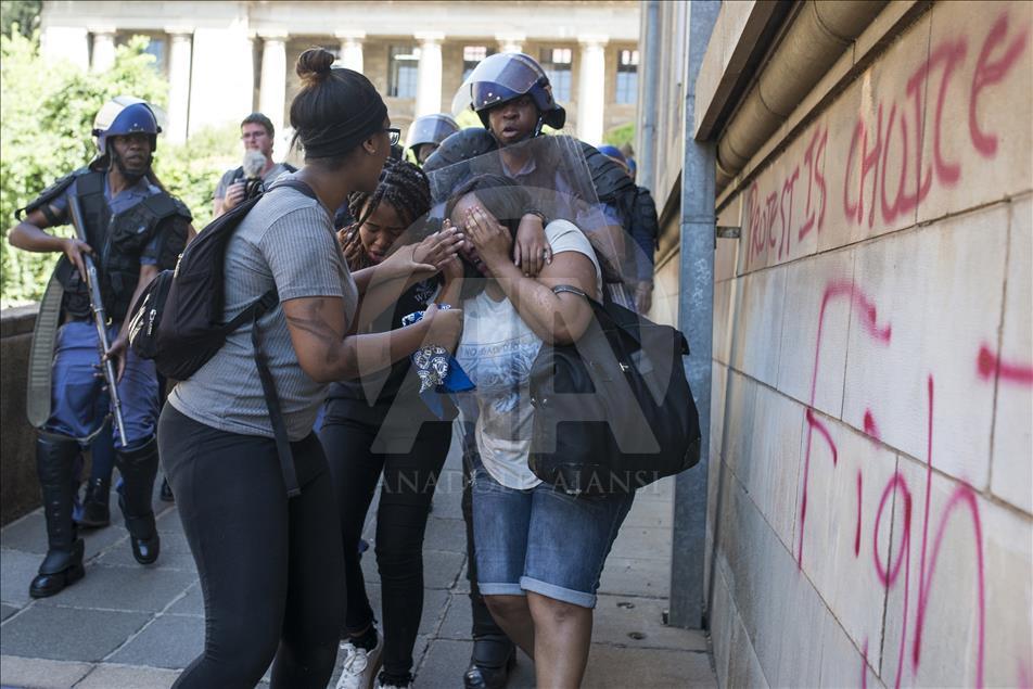 University students protest raise on tuition fees in South Africa