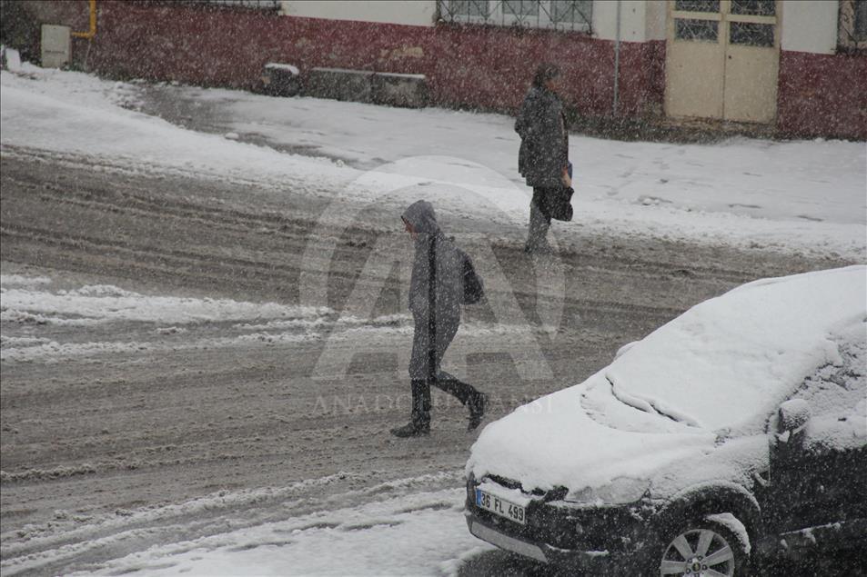 Kars'ta kar yağışı