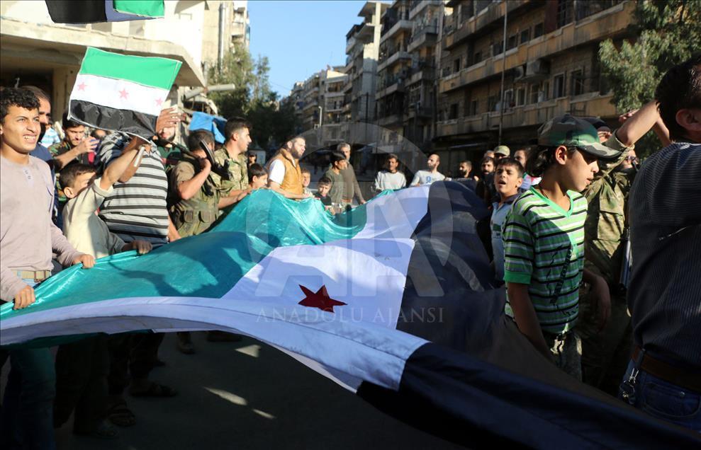 Protest in Aleppo against Russia