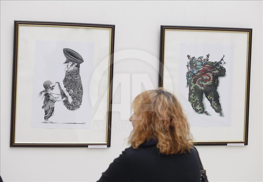 Award ceremony Ukrainian winners of the International Nasreddin Hodja Cartoon Contest,in Kiev