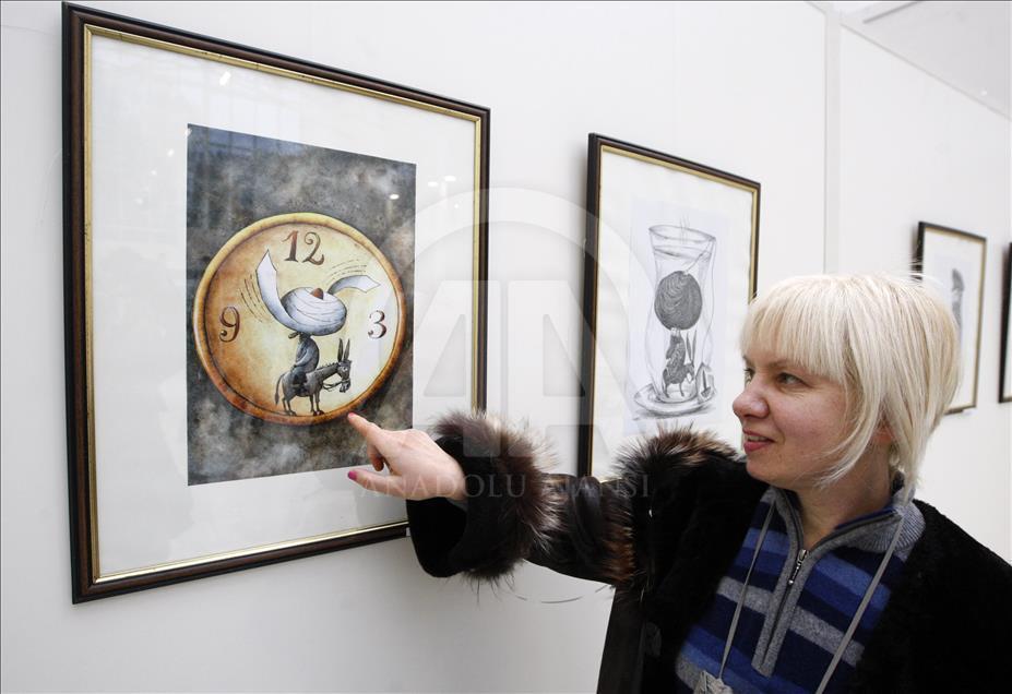 Award ceremony Ukrainian winners of the International Nasreddin Hodja Cartoon Contest,in Kiev