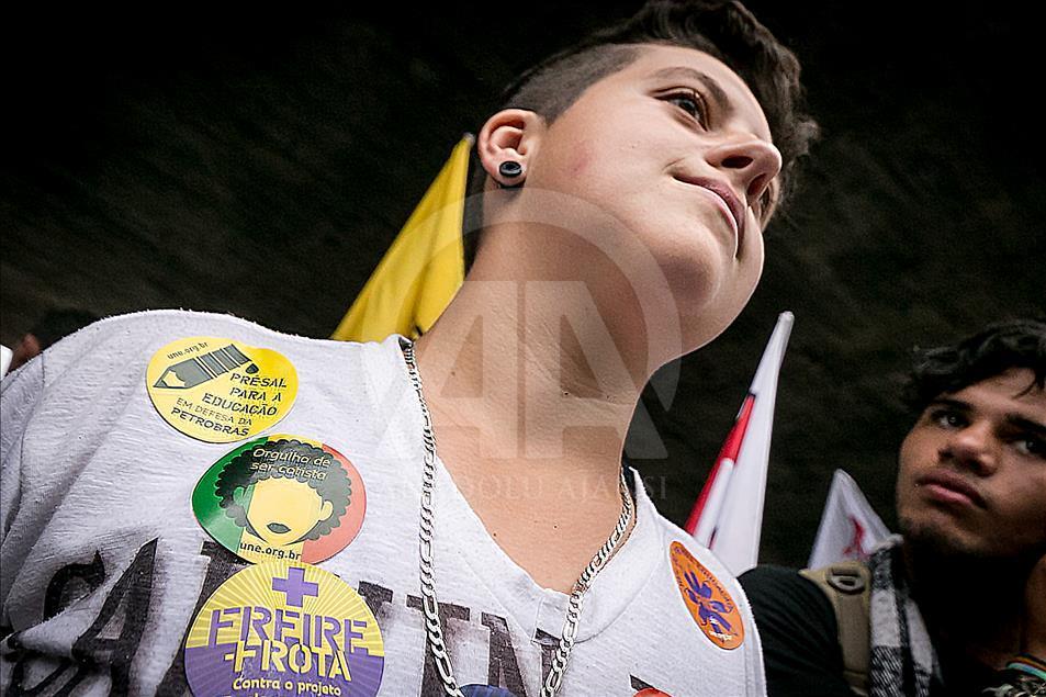 rally against PEC 241 by Michel Temer in Sao Paulo