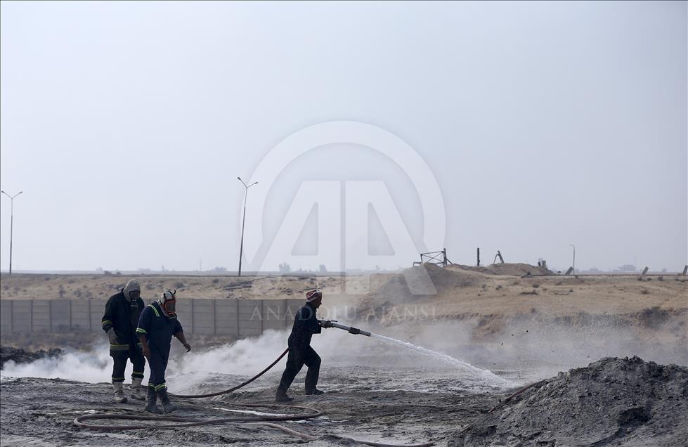 Musul'da zehir saçan kükürt tesisi yanmaya devam ediyor