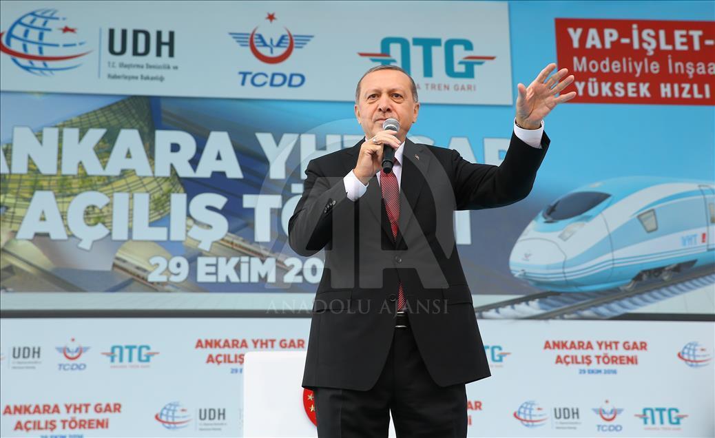 Cumhurbaşkanı Erdoğan, Ankara YHT Gar Açılış Töreni'ne katıldı