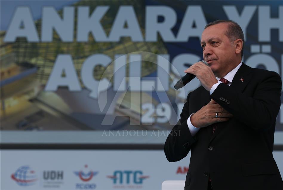 Cumhurbaşkanı Erdoğan, Ankara YHT Gar Açılış Töreni'ne katıldı