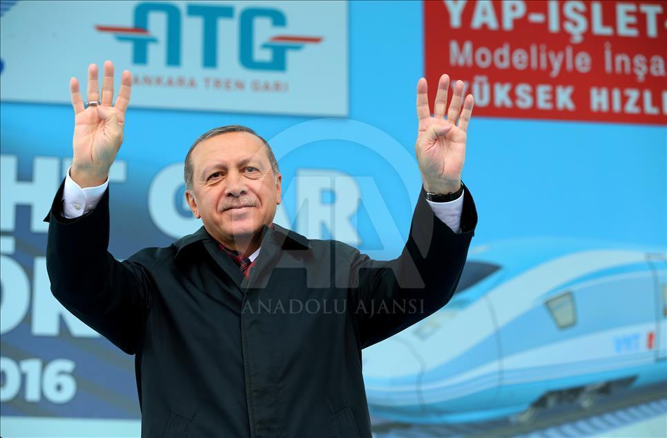 Cumhurbaşkanı Erdoğan, Ankara YHT Gar Açılış Töreni'ne katıldı