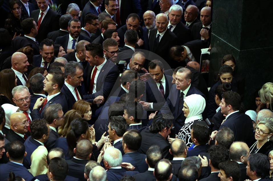 Cumhurbaşkanlığı Külliyesi'nde Cumhuriyet Bayramı resepsiyonu