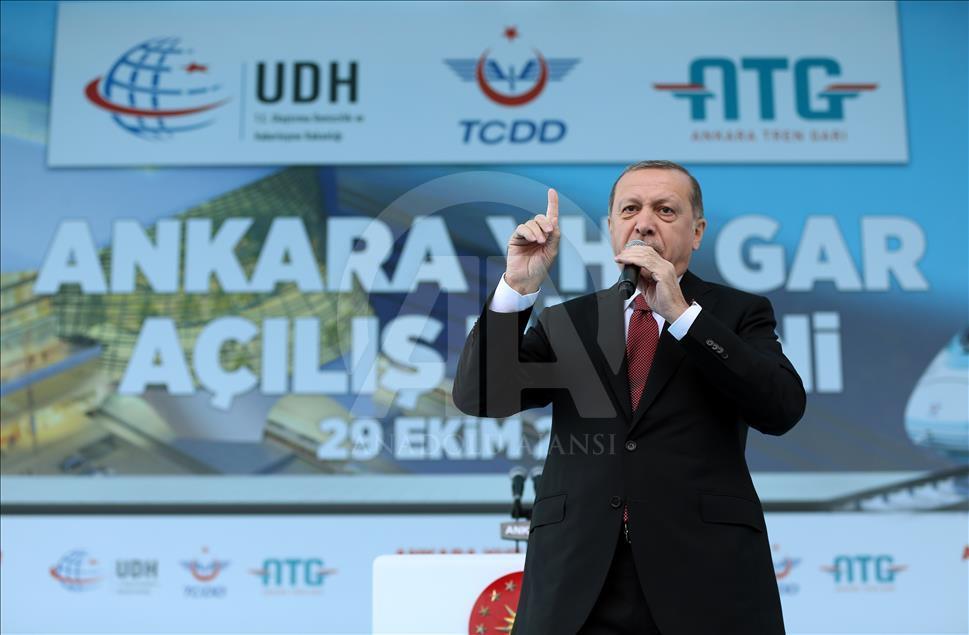 Cumhurbaşkanı Erdoğan, Ankara YHT Gar Açılış Töreni'ne katıldı