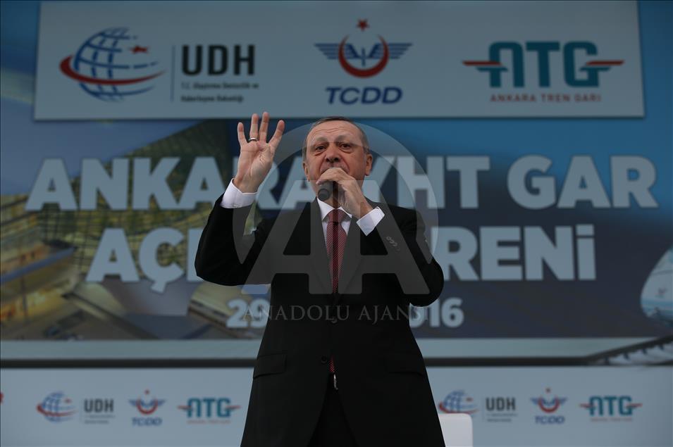 Cumhurbaşkanı Erdoğan, Ankara YHT Gar Açılış Töreni'ne katıldı