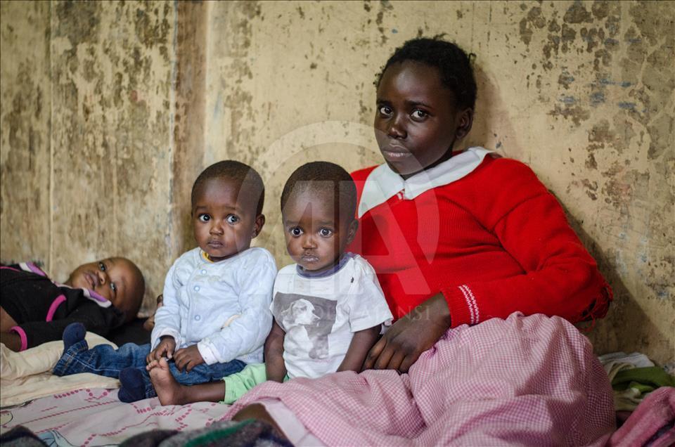 Kenya'da 600 kimsesiz çocuk iki katlı yetimhanede kalıyor