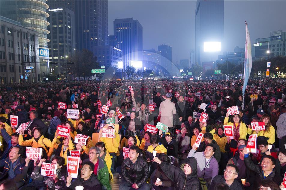Protest against President Park Geun-hye in South Korea