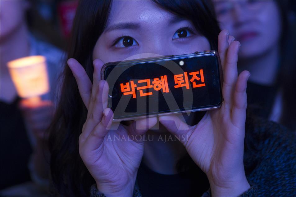 Protest against President Park Geun-hye in South Korea