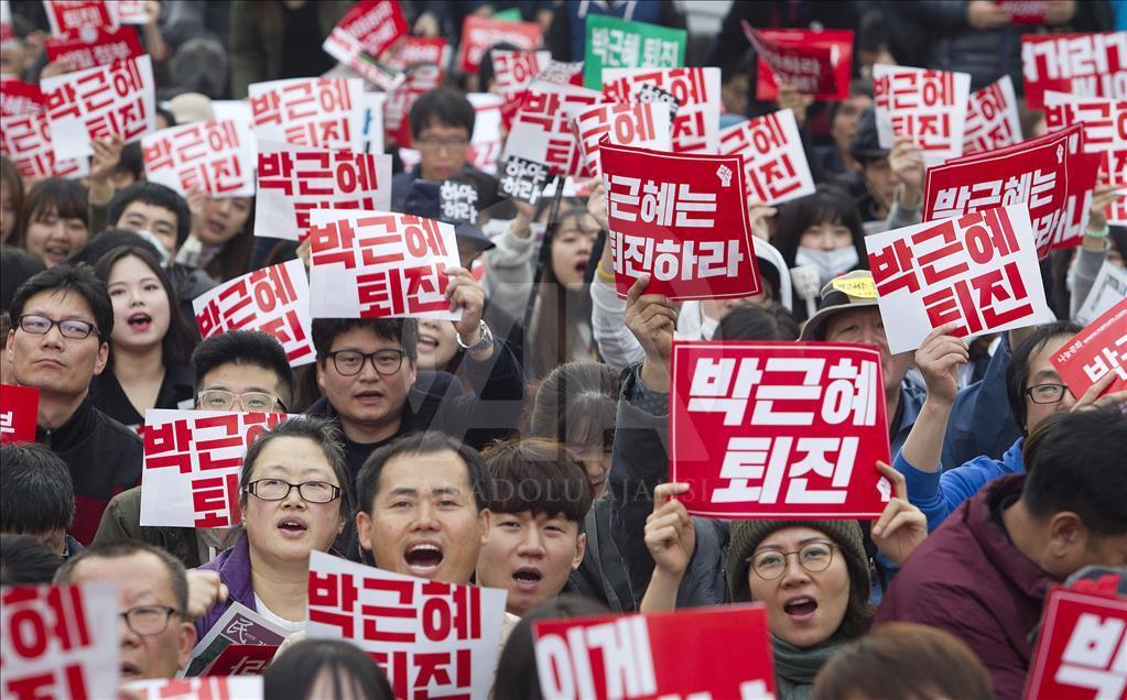 Protest against President Park Geun-hye in South Korea