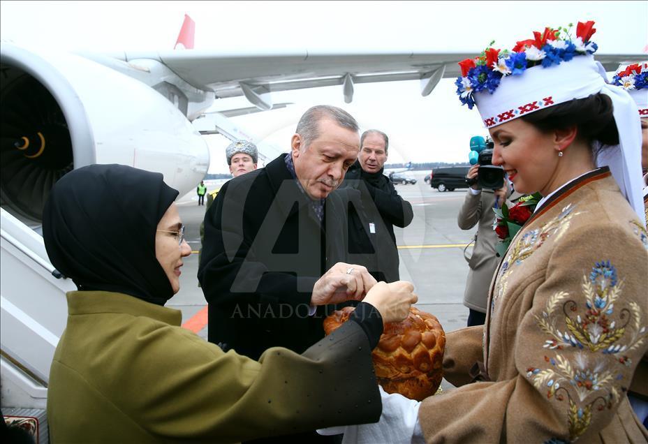 Turkish President Erdogan's arrival in Belarus
