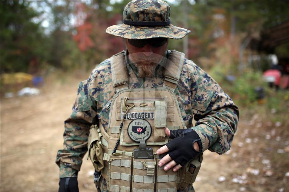 Trump supporter white supremacists' military drill in Georgia
