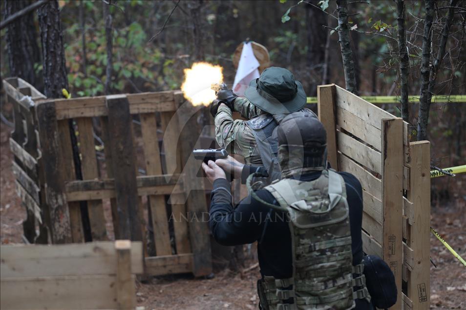 Trump supporter white supremacists' military drill in Georgia