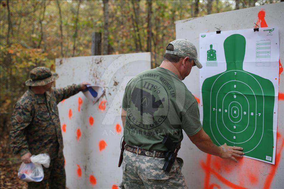 Trump supporter white supremacists' military drill in Georgia