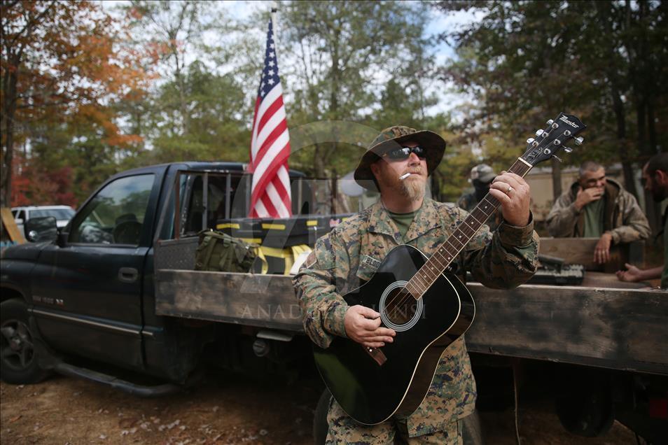 Trump supporter white supremacists' military drill in Georgia