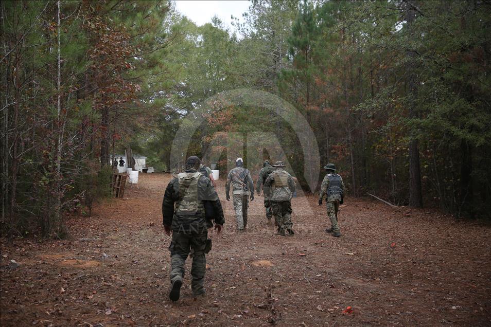 Trump supporter white supremacists' military drill in Georgia