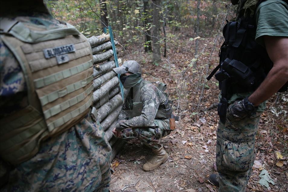 Trump supporter white supremacists' military drill in Georgia